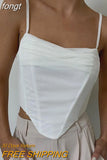 Tops Women Summer Sleeveless Tank Top Backless Summer Solid Skinny Off Shoulder Tanks Camis Y2k Crop Top Corset for