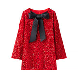 Fongt Women's Dress 2025 New Spring Bow Skirt Multi-Colored Bright Sleeve Mini Dress