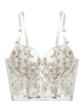 Vintage Lace Embroidery Bustier-Outfit