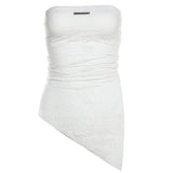 Fongt Summer New Women's Lace Strapless Design Sense Shows Thin Temperament Light Ripe Wind Top-Outfit
