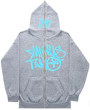 Fongt New High Street Hip-Hop National Tide Printing Zipper Clothing Fashion Fashion Couple Hooded