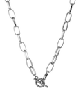 Simple Link Chain Toggle Necklace-Outfit