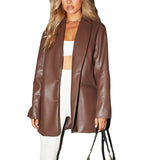 Leather Blazer-Outfit