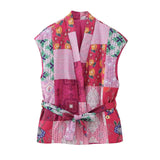 Fongt Women's Clothing Explosion Sleeveless Print Strapped Vest