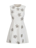 New Dress In Spring 2025 Femininity Commuting Fashion Round Collared Flower Vest Sleeveless