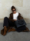 Buttoned Long Sleeve Solid Top-Outfit