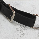 Lock Faux Leather Chain