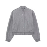 New Soft Solid Color Loose Pilot Jacket 3046272-Outfit
