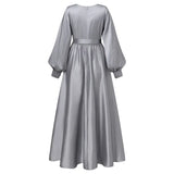 ZANZEA Women Muslim Dresses Islamic Clothing Kaftan Solid Robe Casual Loose Dress Full Sleeve Morocco Abaya Hijab Long
