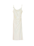 Fongt Xichun New Three-Dimensional Nail Flower High-Waisted Vertede Dress High-End Long Dress Female 88179