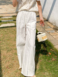 Fongt Cotton Trousers Women's Vacation Casual Women's Trousers French Design Trousers Women's Loose Thin Breathable Pants
