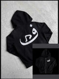 Fongt Jersey Trousers Letter Spider Web Print Hoodie Lady Harajuku Style Hoodie