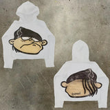 Men's Hoodie Y2K Original Hip-Hop Cartoon Graphic Print Pullover Fashion Leisure Loose Sports Shirt Man-Outfit