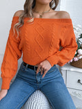 Shooting Autumn And Winter Casual Pure Color Collar Shoulder Long Sleeve Jacket Sweater Women's