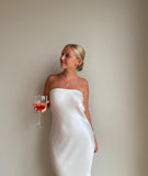 Satin Tube Maxi Dress-Outfit