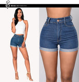 2023 New Women's Hot Style Denim Shorts Hem Sexy Hot Pants-Outfit