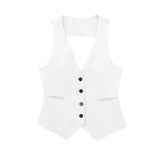 New Women's Double-Breasted Suit Jacket Straight Trousers 8194394 8003394-Outfit