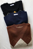Vintage Argyle Pullover Sweater-Outfit