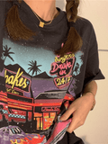 Motel Graphic Short Sleeve Tee-Outfit