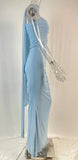 Corset Top With Long Scarves And Body-con Midi Skirt Set-Outfit
