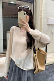 Fragrant Wind V-Collar Hollowed-Out Long-Sleeved Sweater Women's Spring And Autumn New Loose Meat Sunscreen Thin Air Conditioner