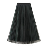 Fongt Wear 100-Fold Skirt Half Body Autumn And Winter Large-Size A Skirt 2025 New Belly Skirt D1802