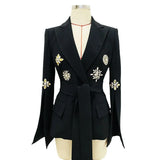 Fongt New Star Fashion Heavy Industry Nails Studded Belt Suit Jacket Jacket