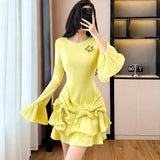 Fongt Fashion 2025 Spring Bohemia Art Retro Women's Ass Skirts