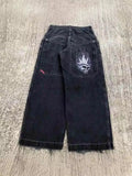 Hiphop New Spring Hip-Hop Style Straight Jeans With Loose Broad Legs-Outfit