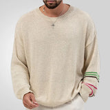 Fongt Men's Men's Spring And Autumn Thin Knitted Shirt Round-Neck Hooded Long-Sleeved Bottom Thin Sweater