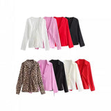 Fongt 2024 New Women's Loose Bow Trim Silk Satin Texture Shirt Women 2183331-Outfit