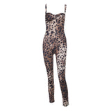 Fongt Spring 2025 New Jumpsuit Street Trend Leopard Print Jumpsuit
