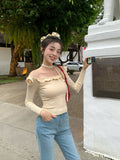 Fongt Xixi 13 Lines 2025 Spring New Word Three-Dimensional Flowers In Repair Knitted Sweater 25208