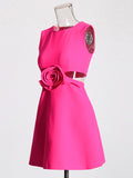 Fashion French Dress Women 2025 Spring New Temperament Flowers Splicing Sexy Style High-End Short