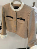Street French Elegant Small Fragrance Short Jacket For Women Fall Winter Korean Fashion Fried Street Coats Sweet