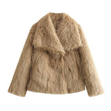 Fongt New Artificial Fur Effect Short Coat