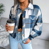 Real Autumn And Winter Lattice Lantern Long-Sleeved Coat Jacket Ins