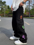 Men's Multi Pocket Printed Cargo Jeans-Outfit