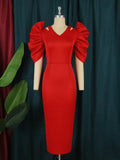 Fongt Hollow Slamwn Folding High-Waisted Banquet Event Evening Dress Dress Girl Dress