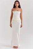 Fongt New Red Thoracic Fish Bone Sexy Body Fishtail Fishtail Dress Long Solid Dress Woman