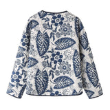 Fongt Women's ZA Fashion Autumn New Printing Thick Loose Leisure Cotton Jacket