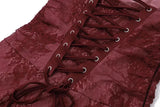 Red Lace Sheer Removable Sleeve And Lace Up Midi Dress-Outfit