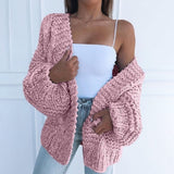 Cardigan Knitwear Distressed Long Sleeve Loose