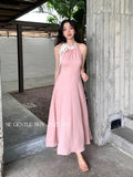 Fongt Xixi 2025 Summer New French Temperament Flax High Waist Dress Elegant Holiday Dress 88345