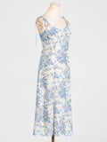 Fongt Babes 2025 Spring New Fashion Flower High Open Fork Repair In The Long Sling Dress