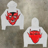 Men's Hoodie Y2K Original Hip-Hop Cartoon Graphic Print Pullover Fashion Leisure Loose Sports Shirt Man-Outfit