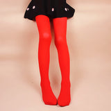 Summer Spring Candy Color Kids Pantyhose Ballet Dance Tights for Girls Stocking Children Velvet Solid White