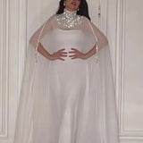 Summer Chiffon Sequin Stitching Half Turtleneck Casual