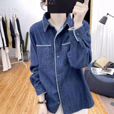 Fongt Little Bear Lattice Hoodie Women's Autumn And Winter New Loose Lazy Design Couple Open Shirt Coat