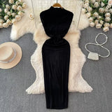 Fongt Goddess Of The Royal Sister Dress Fan Temperament Heart Folds To Receive The Waist Thin Long Bag Of The Hip Skirt